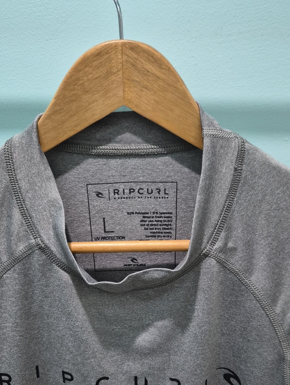 Rip Curl Men's Heather Gray Long Sleeve Performance Top